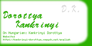 dorottya kankrinyi business card